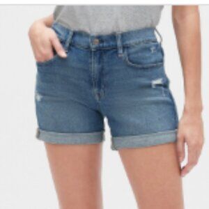 Gap 5" Distressed 5 Pocket Stretch Denim Shorts Sz 0/25 NWT $50